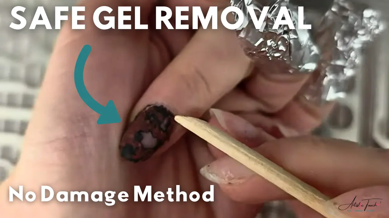 Safe gel polish acetone soak-off removal method without nail damage