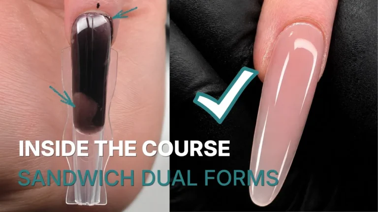 Sandwich dual forms online course preview showing before and after - form selection mistake and correct clean result