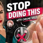 Radina Ignatova holding chrome powder — stop overcomplicating chrome nail application
